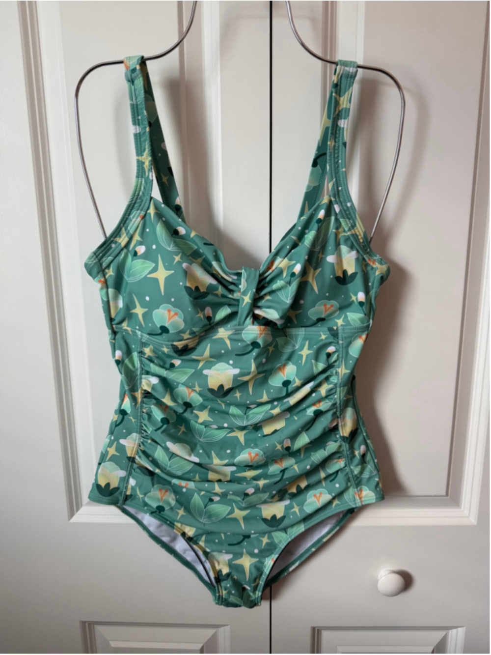 Unbranded Green Floral One Piece Swimsuit M NWT